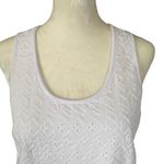 Solitaire Women’s medium white embroidered overlay fully lined tank top Photo 4