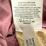 EXPRESS  Pink Faux Leather, Elastic Waist Band, Wide Leg, Cropped Pants. Photo 4