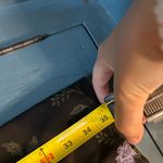 Dressbarn Black Pants with Purple Floral Design | 16W Photo 5