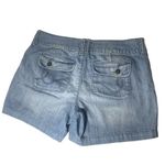 Apt. 9  Distressed Cuffed Double Button Blue Denim Shorts Women's 10 Photo 1