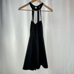 Lulus High Neck Mesh Skater Mini Dress in Black Size Small Photo 3