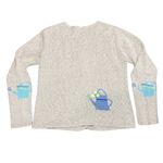 Vintage Embroidered Applique Northern Isles Garden Cardigan Size Medium Blue Photo 1