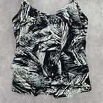Jamaica Bay Black Ruffle Floral Padded Swimwear Tankini Tank Top Medium M 10 Photo 3