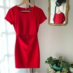EXPRESS  Cut Out Mini Cocktail Dress -‎ Red Photo 1