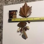 The Moon Lot Of 3 Brooch Pins Vintage - Modern Cow Jumping - Handmade Wood Leaf Photo 9