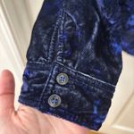 Pilcro Relaxed Blue Velvet Colorful Luxury Holiday Blouse‎ 8  Anthropologie Mara Photo 5