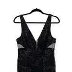 Marchesa Notte Glitter Gown in Black Size 14 Photo 4