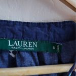 Ralph Lauren Lauren Floral Paisley Print Poplin Dress Tie Long Sleeve Size S Photo 4