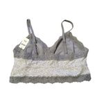 Aerie  Gray Lace Trim Adjustable Strap Pullover Bralette‎ Sz M NEW Photo 1