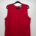 J.Jill Red Shift Dress Womens Stretch 20 Holiday Christmas Evening Party Event Photo 2