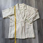 Anthropologie Maeve Cotton Stripe Boyfriend Blazer Jacket XS Oversized Photo 7