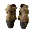 Lucky Brand Ankle Boots Size 7.5 Tan Western Suede Buckle Nandita Fall Booties Photo 4