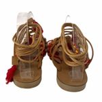 Barbara Barbieri Lace Up Tassel Fringe Jewels Pom Pom Sandals Size 6 Photo 5