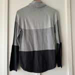 Jeanne pierre  Gray Colorblock Cotton Turtleneck Sweater Photo 7