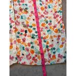 Talbots Women's White Floral Bee Print V Neck Button Front Cardigan Sweater L Photo 9