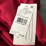 Aidan Mattox NWT  Dark Red Satin Puff Sleeve Off The Shoulder Dress 12 Photo 11