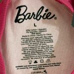 NWT Glitter Barbie Long Sleeve Cropped Shirt Pink Size Large Photo 4