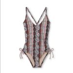 Kona Sol NWT‎  Side-Cinch Medium Coverage One Piece Swimsuit, Animal Print Size M Photo 1