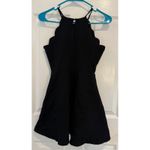 Rags to Wishes Black Dress Scalloped Halter‎ Neck Sleeveless Fit & Flare L Size L Photo 4