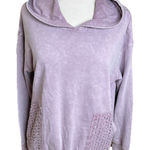 Jane and Delancey  Hooded Sweatshirt Size Medium‎ Lilac Lavender Eyelet Pockets Photo 0
