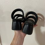 Miz Mooz Heeled Sandals Womens 38 NEW Black Oceania Padded Straps Modern Chic Photo 4