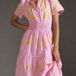 Anthropologie NWT Somerset Maxi in Pink Embroidered Edition Dress L Photo 2