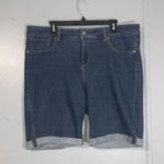 Time & Tru Mid-Rise 9” Cuffed Denim Medium Washed Blue Jeans Women’s Plus Sz 16 Photo 0