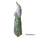 Diane Von Furstenberg DVF Green & White Silk Floral Halter Wrap Dress Photo 2