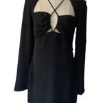 Endless Rose Crossover strap little Black mini dress Long Sleeve NEW Size small Photo 0