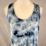 Beach Break blue and white tie dye gathered racerback dress size medium Photo 1