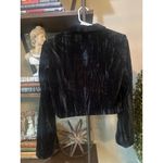 NU Denmark Crushed Velvet Crop Double Button Jacket Black Womens Size Small Photo 6