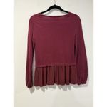 Loft  Sweater Womens XS Petite Maroon Stretch Romantic Workwear Preppy Academia Photo 1