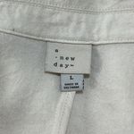 A New Day Blazer Jacket Light Weight Size L Large Cream Linen Feel Photo 3