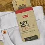 Levi's NWT  501 Frayed Hem High Rise Denim Shorts 33 Lavender Photo 1