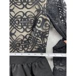 Eliza J . Women's Dress Fit & Flare Black Lace Top Size 0 Petite Long Sleeve Photo 11