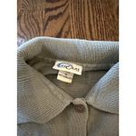 Las Olas  Vintage Womens Green 100% Cotton Button Up  Long Sleeve Cardigan Medium Photo 1