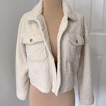 Thread & Supply Crop Fleece Shirt Jacket Ivory Size XS Photo 2