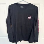 Vineyard Vines NWT  Apres Ski Lodge Whale Black Cotton Shirt MEDIUM Photo 2