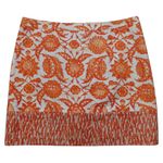 Michael Kors MICHAEL Paisley Mini Skirt Orange Size 6P Petite Photo 2