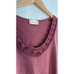 Altar'd State  Burgundy Lace Crochet Trim Tunic Swing Top Babydoll Dark Goth Photo 6