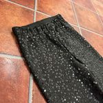 CALZEDONIA Black Sequin Elastic Waistband Wide Leg Pants Size Small Photo 10