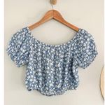 Reformation | Azzuro Blue Floral Crop Top | Sz 2 Photo 10