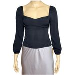 Reformation Reign Top, Black,12 (US) Photo 4