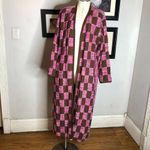 Vintage MOLATO Silk Pink Tweed Patchwork Hippie 70s Maxi Dress Duster Jacket Size M Photo 3