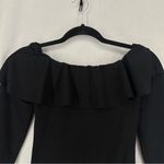 ZARA  Trafaluc 1/2 Sleeve Off Shoulder Layered Bodysuit Medium Black Photo 1