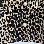 Batsheva Jacket Womens 2 Leopard Animal Print Bell Sleeves Velvet Artsy Cropped Brown Photo 3