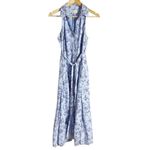 Sachin + Babi  Casey Blue Floral Sleeveless Belted Button Up Midi Shirt Dress 4 Photo 5