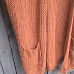 Merokeety  Cozy Orange Open-Front Sweater Photo 2