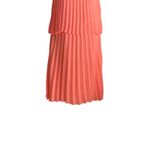 Jackie Jon‎ Women Mini Shift Dress 6 Bright Orange Pleated Cruisewear Resort Photo 7