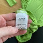 Blanc  - Open Back Long Sleeve Ribbed Dress in Green Photo 6